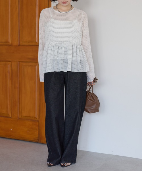 r.（アールドット）の「シアードット　ティアードブラウス（シャツ/ブラウス・レディース・ホワイト/ブラック/アイボリー・FREE）」の15枚目の写真