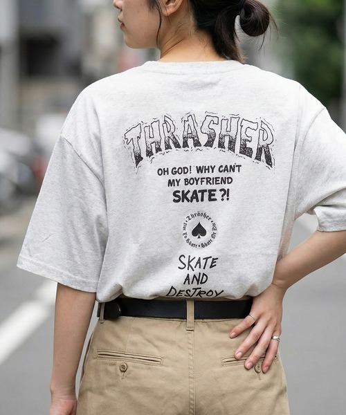 THRASHER(スラッシャー)の「【70】【THRASHER/スラッシャー】ワンポイント刺繍 バックロゴデザイン アソート プリントTシャツ(Tシャツ/カットソー・メンズ・ホワイト系/ホワイト系1/ホワイト系2/ホワイト系3/ホワイト系4/ブラック系/ブラック系1/ブラック系2/ブラック系3/ブラック系4/ライトグレー系/ライトグレー系1/ライトグレー系2/ライトグレー系3/ライトグレー系4/ライトグリーン系/ライトグリーン系1/ライトグリーン系2/ライトグリーン系3/ライトグリーン系4/サックスブルー系/サックスブルー系1/サックスブルー系2/サックスブルー系3/サックスブルー系4・M/L/XL)」の3枚目の写真
