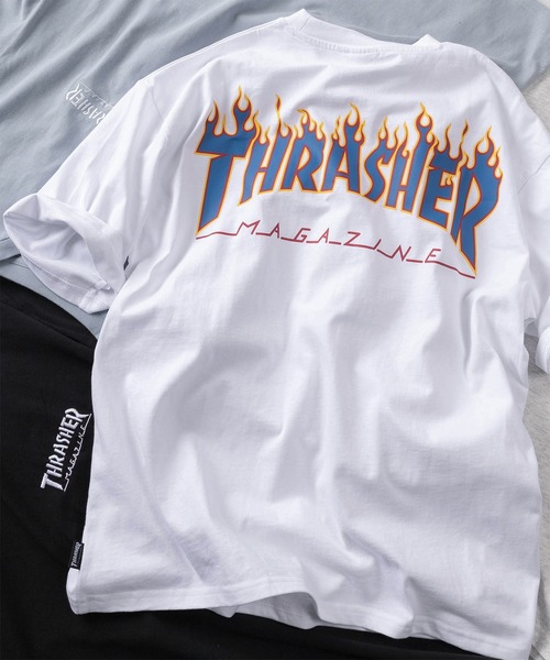 THRASHER(スラッシャー)の「【70】【THRASHER/スラッシャー】ワンポイント刺繍 バックロゴデザイン アソート プリントTシャツ(Tシャツ/カットソー・メンズ・ホワイト系/ホワイト系1/ホワイト系2/ホワイト系3/ホワイト系4/ブラック系/ブラック系1/ブラック系2/ブラック系3/ブラック系4/ライトグレー系/ライトグレー系1/ライトグレー系2/ライトグレー系3/ライトグレー系4/ライトグリーン系/ライトグリーン系1/ライトグリーン系2/ライトグリーン系3/ライトグリーン系4/サックスブルー系/サックスブルー系1/サックスブルー系2/サックスブルー系3/サックスブルー系4・M/L/XL)」の6枚目の写真