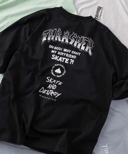 THRASHER(スラッシャー)の「【70】【THRASHER/スラッシャー】ワンポイント刺繍 バックロゴデザイン アソート プリントTシャツ(Tシャツ/カットソー・メンズ・ホワイト系/ホワイト系1/ホワイト系2/ホワイト系3/ホワイト系4/ブラック系/ブラック系1/ブラック系2/ブラック系3/ブラック系4/ライトグレー系/ライトグレー系1/ライトグレー系2/ライトグレー系3/ライトグレー系4/ライトグリーン系/ライトグリーン系1/ライトグリーン系2/ライトグリーン系3/ライトグリーン系4/サックスブルー系/サックスブルー系1/サックスブルー系2/サックスブルー系3/サックスブルー系4・M/L/XL)」の8枚目の写真