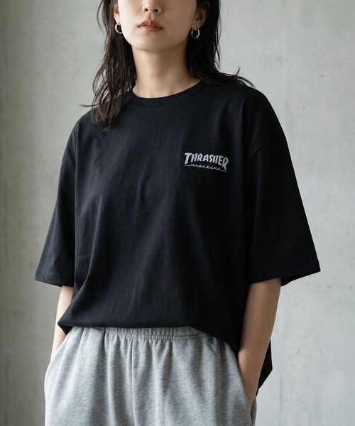 THRASHER(スラッシャー)の「【70】【THRASHER/スラッシャー】ワンポイント刺繍 バックロゴデザイン アソート プリントTシャツ(Tシャツ/カットソー・メンズ・ホワイト系/ホワイト系1/ホワイト系2/ホワイト系3/ホワイト系4/ブラック系/ブラック系1/ブラック系2/ブラック系3/ブラック系4/ライトグレー系/ライトグレー系1/ライトグレー系2/ライトグレー系3/ライトグレー系4/ライトグリーン系/ライトグリーン系1/ライトグリーン系2/ライトグリーン系3/ライトグリーン系4/サックスブルー系/サックスブルー系1/サックスブルー系2/サックスブルー系3/サックスブルー系4・M/L/XL)」の9枚目の写真