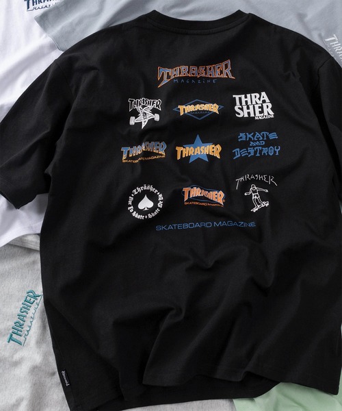 THRASHER(スラッシャー)の「【70】【THRASHER/スラッシャー】ワンポイント刺繍 バックロゴデザイン アソート プリントTシャツ(Tシャツ/カットソー・メンズ・ホワイト系/ホワイト系1/ホワイト系2/ホワイト系3/ホワイト系4/ブラック系/ブラック系1/ブラック系2/ブラック系3/ブラック系4/ライトグレー系/ライトグレー系1/ライトグレー系2/ライトグレー系3/ライトグレー系4/ライトグリーン系/ライトグリーン系1/ライトグリーン系2/ライトグリーン系3/ライトグリーン系4/サックスブルー系/サックスブルー系1/サックスブルー系2/サックスブルー系3/サックスブルー系4・M/L/XL)」の10枚目の写真