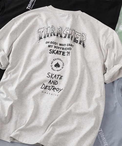 THRASHER(スラッシャー)の「【70】【THRASHER/スラッシャー】ワンポイント刺繍 バックロゴデザイン アソート プリントTシャツ(Tシャツ/カットソー・メンズ・ホワイト系/ホワイト系1/ホワイト系2/ホワイト系3/ホワイト系4/ブラック系/ブラック系1/ブラック系2/ブラック系3/ブラック系4/ライトグレー系/ライトグレー系1/ライトグレー系2/ライトグレー系3/ライトグレー系4/ライトグリーン系/ライトグリーン系1/ライトグリーン系2/ライトグリーン系3/ライトグリーン系4/サックスブルー系/サックスブルー系1/サックスブルー系2/サックスブルー系3/サックスブルー系4・M/L/XL)」の13枚目の写真