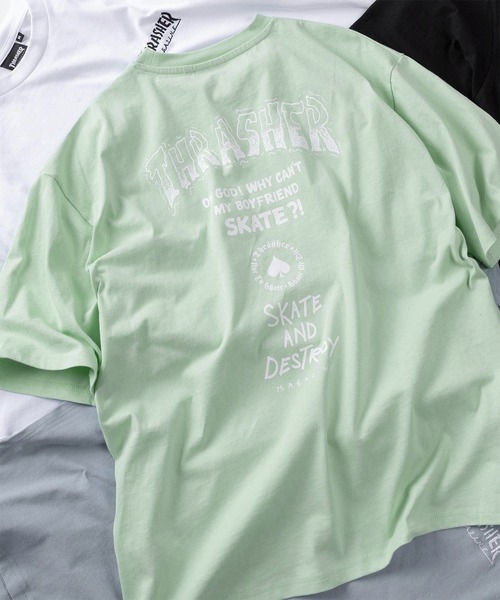 THRASHER(スラッシャー)の「【70】【THRASHER/スラッシャー】ワンポイント刺繍 バックロゴデザイン アソート プリントTシャツ(Tシャツ/カットソー・メンズ・ホワイト系/ホワイト系1/ホワイト系2/ホワイト系3/ホワイト系4/ブラック系/ブラック系1/ブラック系2/ブラック系3/ブラック系4/ライトグレー系/ライトグレー系1/ライトグレー系2/ライトグレー系3/ライトグレー系4/ライトグリーン系/ライトグリーン系1/ライトグリーン系2/ライトグリーン系3/ライトグリーン系4/サックスブルー系/サックスブルー系1/サックスブルー系2/サックスブルー系3/サックスブルー系4・M/L/XL)」の18枚目の写真