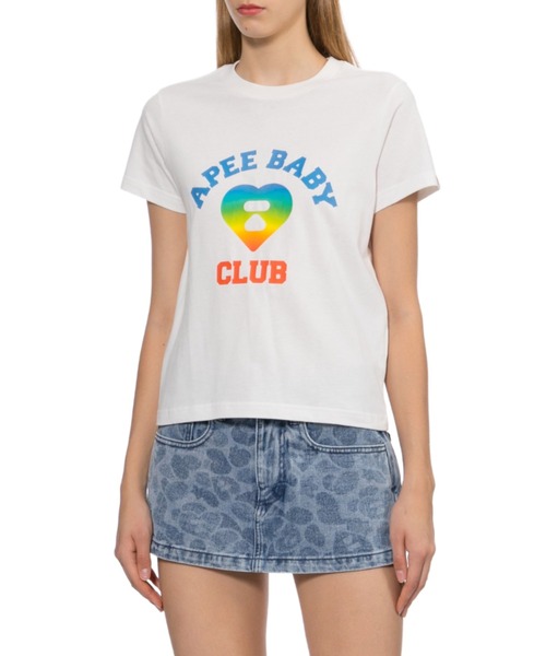 A BATHING APE(アベイシングエイプ)の「RAINBOW APEE BABY PRINTED TEE(Tシャツ/カットソー・レディース・ブラック/ホワイト・SMALL/X-SMALL)」の5枚目の写真