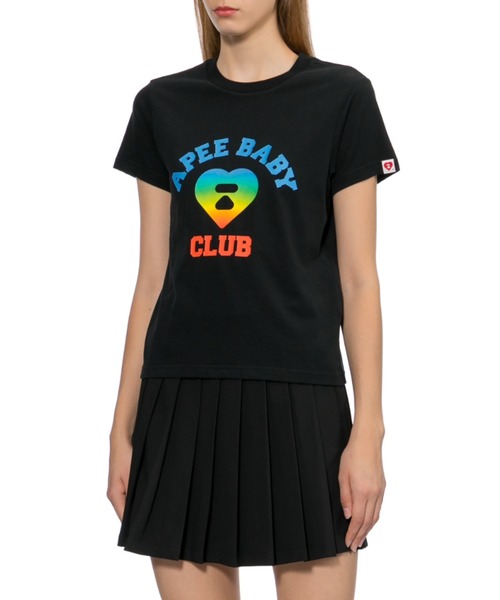 A BATHING APE(アベイシングエイプ)の「RAINBOW APEE BABY PRINTED TEE(Tシャツ/カットソー・レディース・ブラック/ホワイト・SMALL/X-SMALL)」の6枚目の写真