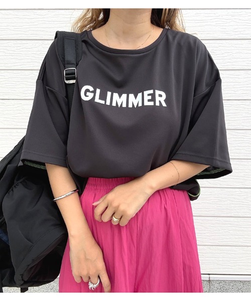 Q(キュー)の「GLIMMER半袖Tシャツ(Tシャツ/カットソー・レディース・ホワイト/チャコールグレー・MEDIUM)」の2枚目の写真