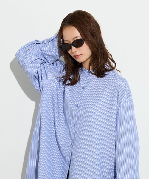 BIRTHDAY BAR（バースデイバー）の「【B-DAY STORE】カフスブラウス　レディス（シャツ/ブラウス・レディース・ブルー/ネイビー/イエロー・0）」の12枚目の写真