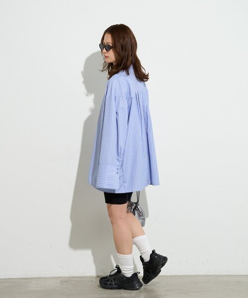 BIRTHDAY BAR（バースデイバー）の「【B-DAY STORE】カフスブラウス　レディス（シャツ/ブラウス・レディース・ブルー/ネイビー/イエロー・0）」の14枚目の写真