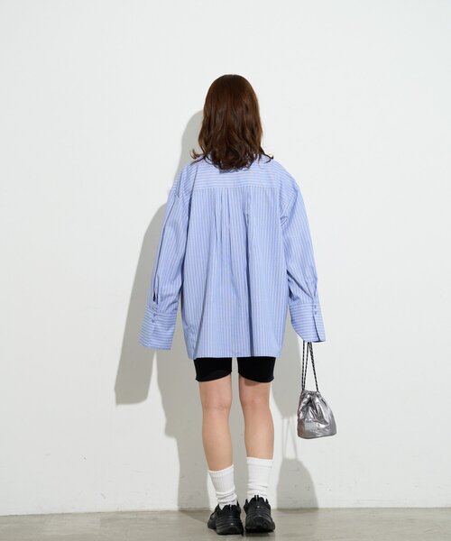 BIRTHDAY BAR（バースデイバー）の「【B-DAY STORE】カフスブラウス　レディス（シャツ/ブラウス・レディース・ブルー/ネイビー/イエロー・0）」の7枚目の写真