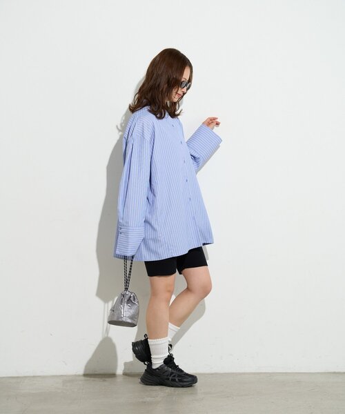 BIRTHDAY BAR（バースデイバー）の「【B-DAY STORE】カフスブラウス　レディス（シャツ/ブラウス・レディース・ブルー/ネイビー/イエロー・0）」の8枚目の写真