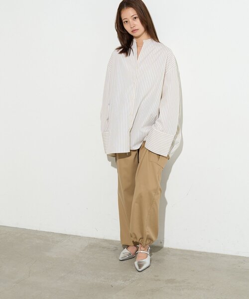 B-DAY STORE(ビーデイストア)の「【B-DAY STORE】ストライプカフスシャツブラウス(シャツ/ブラウス・レディース・ブルー/ネイビー/イエロー・0)」の10枚目の写真