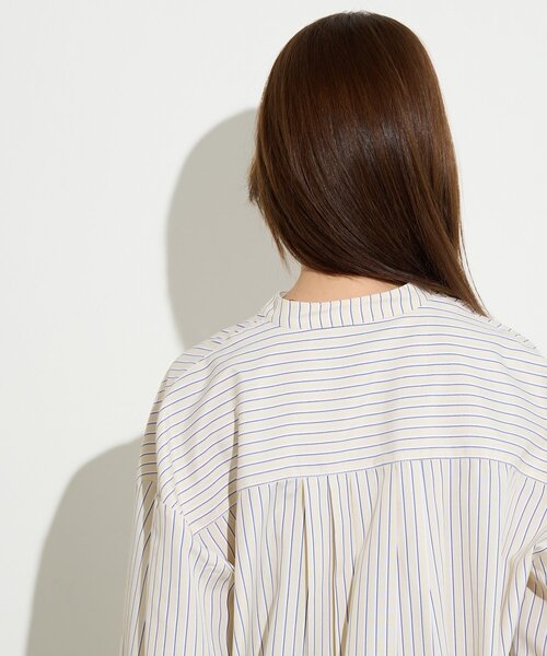 B-DAY STORE(ビーデイストア)の「【B-DAY STORE】ストライプカフスシャツブラウス(シャツ/ブラウス・レディース・ブルー/ネイビー/イエロー・0)」の16枚目の写真