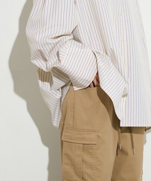 B-DAY STORE(ビーデイストア)の「【B-DAY STORE】ストライプカフスシャツブラウス(シャツ/ブラウス・レディース・ブルー/ネイビー/イエロー・0)」の17枚目の写真