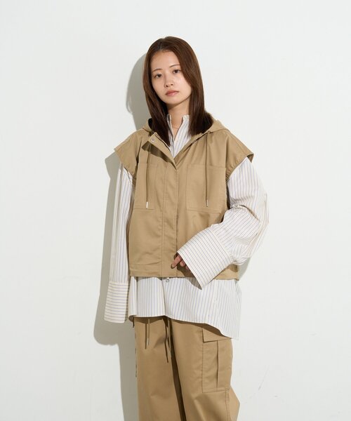 B-DAY STORE(ビーデイストア)の「【B-DAY STORE】ストライプカフスシャツブラウス(シャツ/ブラウス・レディース・ブルー/ネイビー/イエロー・0)」の19枚目の写真