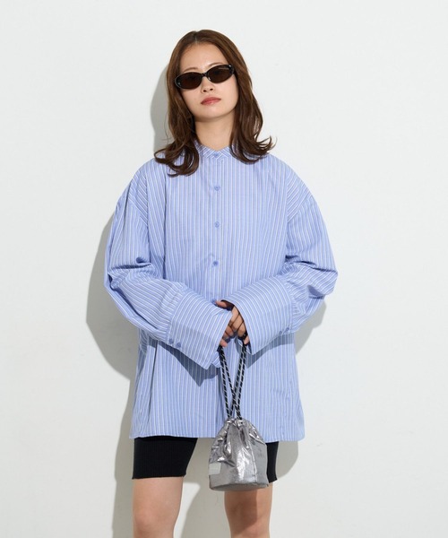 BIRTHDAY BAR（バースデイバー）の「【B-DAY STORE】カフスブラウス　レディス（シャツ/ブラウス・レディース・ブルー/ネイビー/イエロー・0）」の4枚目の写真