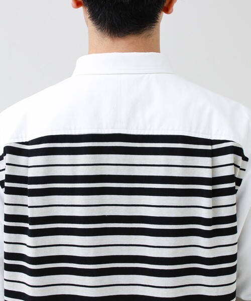 GLOSTER（グロスター）の「【フレブル刺繍】ボタンダウン コンビシャツ（シャツ/ブラウス・メンズ・ホワイト/ネイビー/サックスブルー・S/M/L）」の15枚目の写真