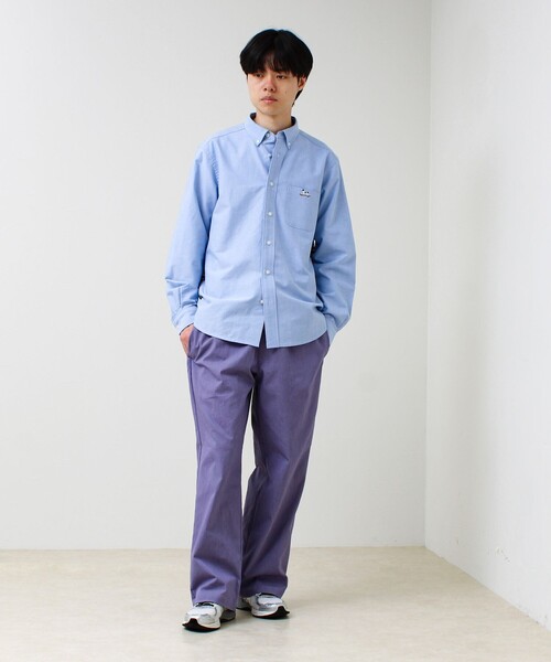 GLOSTER（グロスター）の「【フレブル刺繍】ボタンダウン コンビシャツ（シャツ/ブラウス・メンズ・ホワイト/ネイビー/サックスブルー・S/M/L）」の17枚目の写真