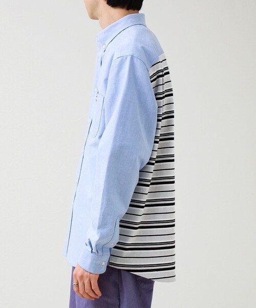 GLOSTER（グロスター）の「【フレブル刺繍】ボタンダウン コンビシャツ（シャツ/ブラウス・メンズ・ホワイト/ネイビー/サックスブルー・S/M/L）」の21枚目の写真