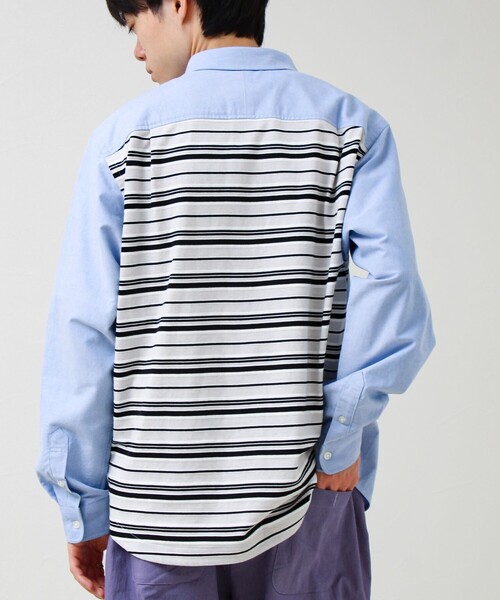 GLOSTER（グロスター）の「【フレブル刺繍】ボタンダウン コンビシャツ（シャツ/ブラウス・メンズ・ホワイト/ネイビー/サックスブルー・S/M/L）」の22枚目の写真