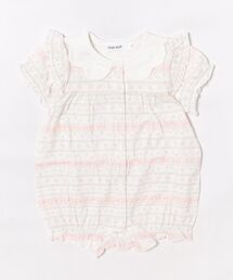 SLAP SLIP BABY | 【お揃い】スカラップ襟花柄カバーオールベビー(60~80cm)(ロンパース)