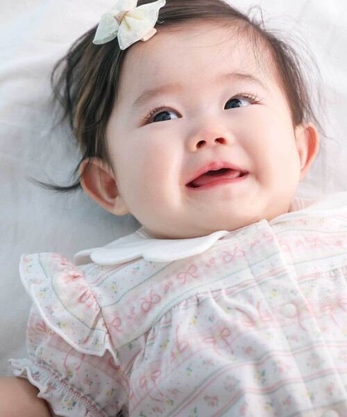 SLAP SLIP BABY（スラップスリップベビー）の「【お揃い】スカラップ襟花柄カバーオールベビー(60~80cm)（ロンパース・キッズ・ピンク系その他/イエロー系その他・70cm/60cm/80ｃｍ）」の7枚目の写真