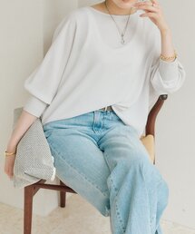 【ON・OFF問わず活躍】リブ付きジョーゼットドルマンブラウス