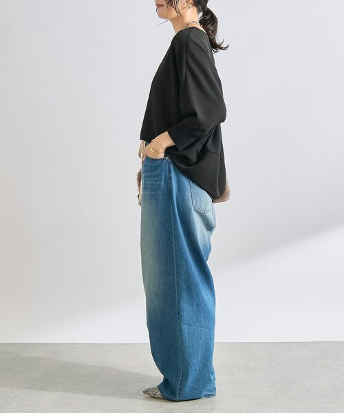 RIVE DROITE（リヴドロワ）の「予約【ON・OFF問わず活躍】リブ付きジョーゼットドルマンブラウス2（シャツ/ブラウス・レディース・チャコールグレー/ブラック/ライトグレー/オフホワイト・FREE）」の15枚目の写真