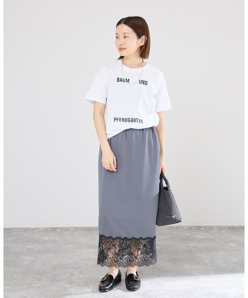 IENA(イエナ)の「BAUM UND PFERDGARTEN/バウム ウンド ヘルガーデン LOGO T Tシャツ JAWO24593(Tシャツ/カットソー・レディース・ホワイト・FREE)」の5枚目の写真