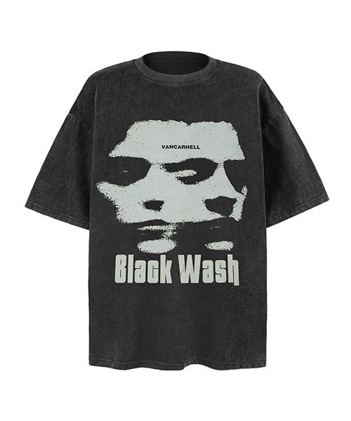 Ressaca(レサーカ)の「オーバーサイズピグメント加工フェイスプリントTシャツ(Tシャツ/カットソー・メンズ・ブラック/ブルー・M/L/XL)」の2枚目の写真