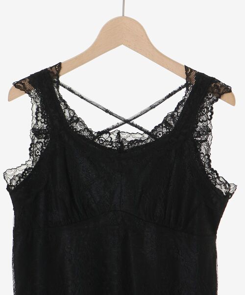 MAJESTIC LEGON（マジェスティックレゴン）の「レースクロスタンク（タンクトップ・レディース・オフホワイト/ブラック/アイボリー・MEDIUM）」の12枚目の写真