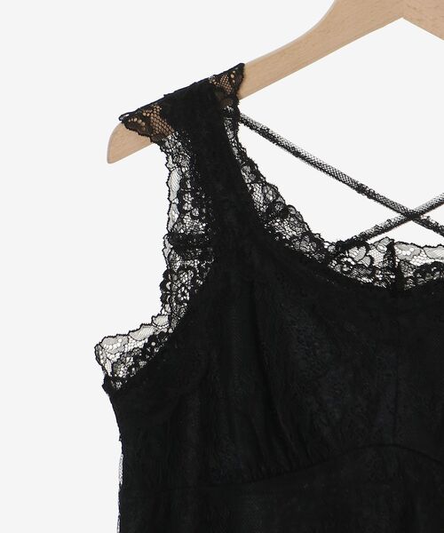 MAJESTIC LEGON（マジェスティックレゴン）の「レースクロスタンク（タンクトップ・レディース・オフホワイト/ブラック/アイボリー・MEDIUM）」の13枚目の写真