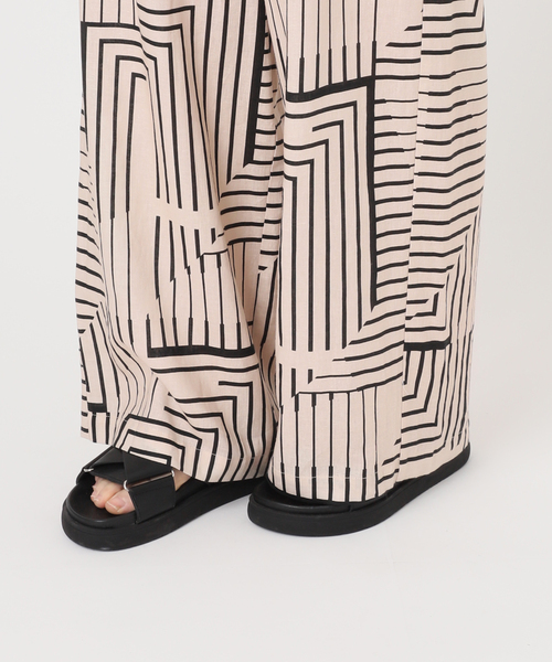 JOURNAL STANDARD（ジャーナルスタンダード）の「VISアサキカプリントパンツ（その他パンツ・レディース・ブラウン/アイボリー/グリーン・FREE）」の8枚目の写真