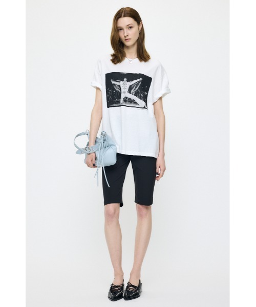 MOUSSY(マウジー)の「FD ELVIS Tシャツ(Tシャツ/カットソー・レディース・ホワイト/ブラック・FREE)」の8枚目の写真