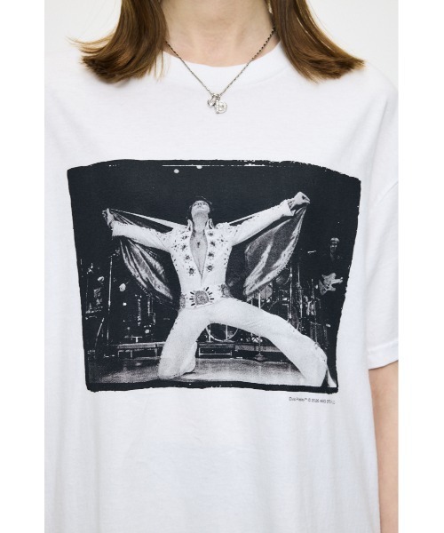 MOUSSY(マウジー)の「FD ELVIS Tシャツ(Tシャツ/カットソー・レディース・ホワイト/ブラック・FREE)」の16枚目の写真