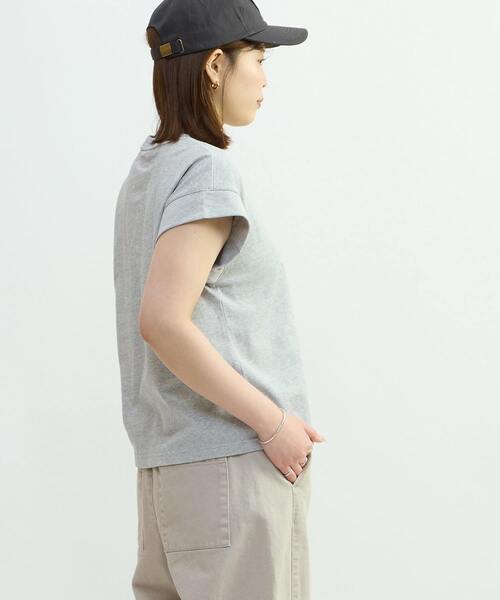 CONVERSE TOKYO(コンバーストウキョウ)の「FRENCH-SLEEVE LOGO FOIL PRINT TEE(Tシャツ/カットソー・レディース・杢グレー/チャコールグレー/ミント/ホワイト・FREE)」の6枚目の写真