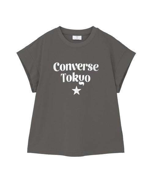 CONVERSE TOKYO(コンバーストウキョウ)の「FRENCH-SLEEVE LOGO FOIL PRINT TEE(Tシャツ/カットソー・レディース・杢グレー/チャコールグレー/ミント/ホワイト・FREE)」の20枚目の写真