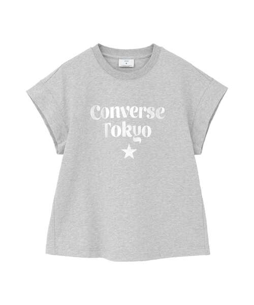 CONVERSE TOKYO(コンバーストウキョウ)の「FRENCH-SLEEVE LOGO FOIL PRINT TEE(Tシャツ/カットソー・レディース・杢グレー/チャコールグレー/ミント/ホワイト・FREE)」の21枚目の写真