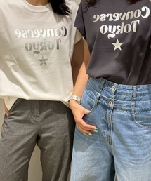 FRENCH-SLEEVE LOGO FOIL PRINT TEE