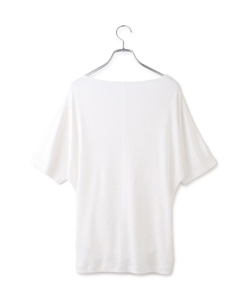 ADAM ET ROPE'(アダムエロペ)の「ドレープトップス(Tシャツ/カットソー・レディース・オリーブ/ダークブラウン/ホワイト・FREE)」の21枚目の写真