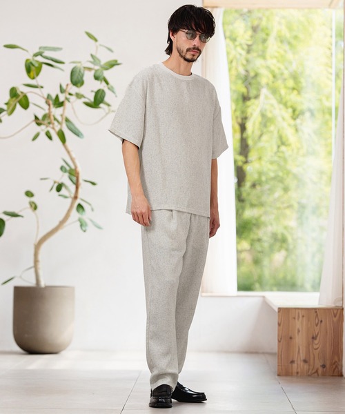 CAMBIO(カンビオ)の「mt10465-サマーツイードTシャツ(26A-15011CM)(Tシャツ/カットソー・メンズ・ホワイト/ブルー/ブラック・M/L/XL)」の9枚目の写真