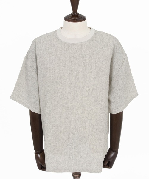 CAMBIO(カンビオ)の「mt10465-サマーツイードTシャツ(26A-15011CM)(Tシャツ/カットソー・メンズ・ホワイト/ブルー/ブラック・M/L/XL)」の22枚目の写真