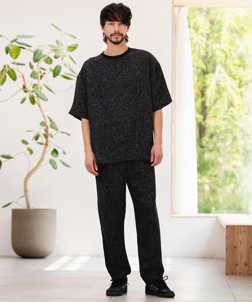 CAMBIO(カンビオ)の「mt10465-サマーツイードTシャツ(26A-15011CM)(Tシャツ/カットソー・メンズ・ホワイト/ブルー/ブラック・M/L/XL)」の14枚目の写真