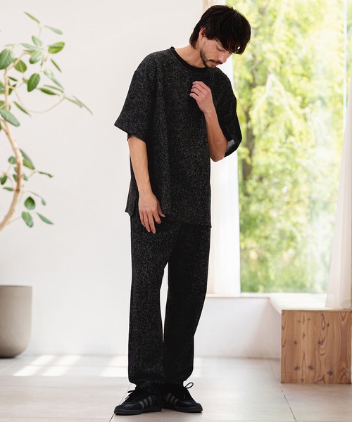 CAMBIO(カンビオ)の「mt10465-サマーツイードTシャツ(26A-15011CM)(Tシャツ/カットソー・メンズ・ホワイト/ブルー/ブラック・M/L/XL)」の15枚目の写真