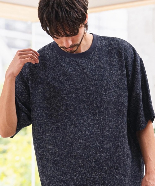 CAMBIO(カンビオ)の「mt10465-サマーツイードTシャツ(26A-15011CM)(Tシャツ/カットソー・メンズ・ホワイト/ブルー/ブラック・M/L/XL)」の16枚目の写真