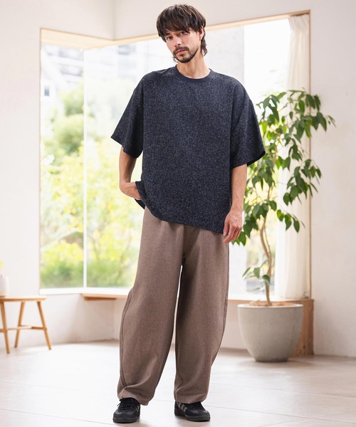 CAMBIO(カンビオ)の「mt10465-サマーツイードTシャツ(26A-15011CM)(Tシャツ/カットソー・メンズ・ホワイト/ブルー/ブラック・M/L/XL)」の20枚目の写真