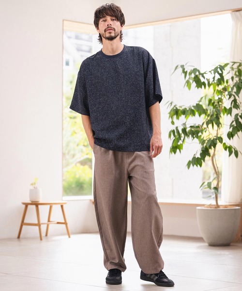 CAMBIO(カンビオ)の「mt10465-サマーツイードTシャツ(26A-15011CM)(Tシャツ/カットソー・メンズ・ホワイト/ブルー/ブラック・M/L/XL)」の21枚目の写真