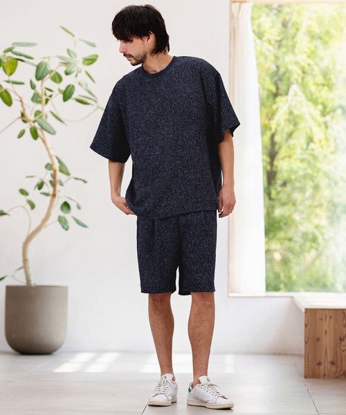 CAMBIO(カンビオ)の「mt10465-サマーツイードTシャツ(26A-15011CM)(Tシャツ/カットソー・メンズ・ホワイト/ブルー/ブラック・M/L/XL)」の19枚目の写真