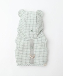 moncheri（モンシェリ）の「冷感くま耳フード付きチェック柄ハーネス+リードSET【保冷剤対応】（リード/ハーネス/首輪）」