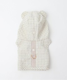 moncheri（モンシェリ）の「冷感くま耳フード付きチェック柄ハーネス+リードSET【保冷剤対応】（リード/ハーネス/首輪）」